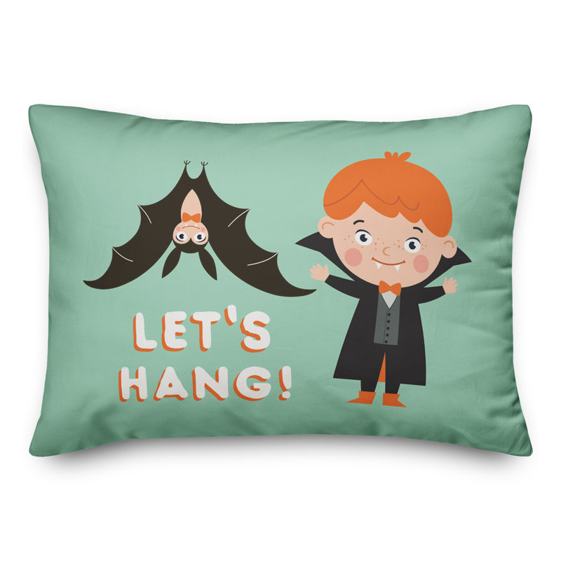  Let's Hang Vampire Bat Rectangular Pillow Cover & Insert