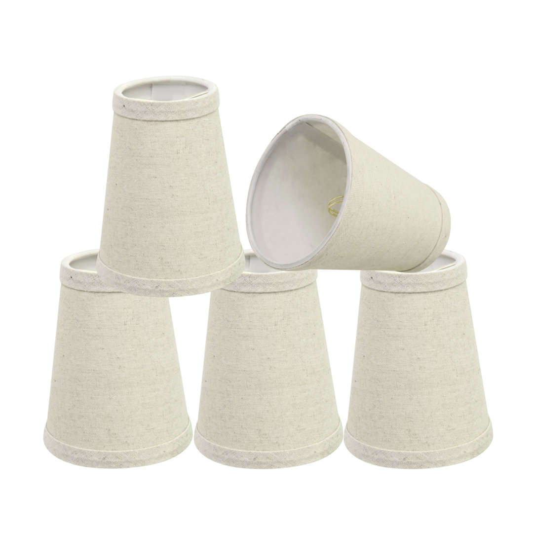 5" H Linen Empire Lamp shade ( Clip on ) (Set of 5) Darby Home Co 