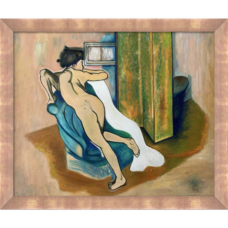 Après le bain, Cadre flottant rosé et rosé