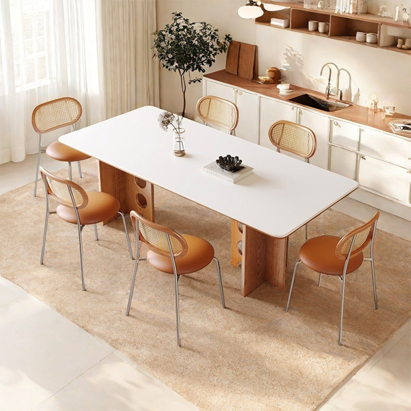 Ensemble de table de salle à manger rectangulaire de style français, H 29,5 po x L 59 po x l 31,5 po