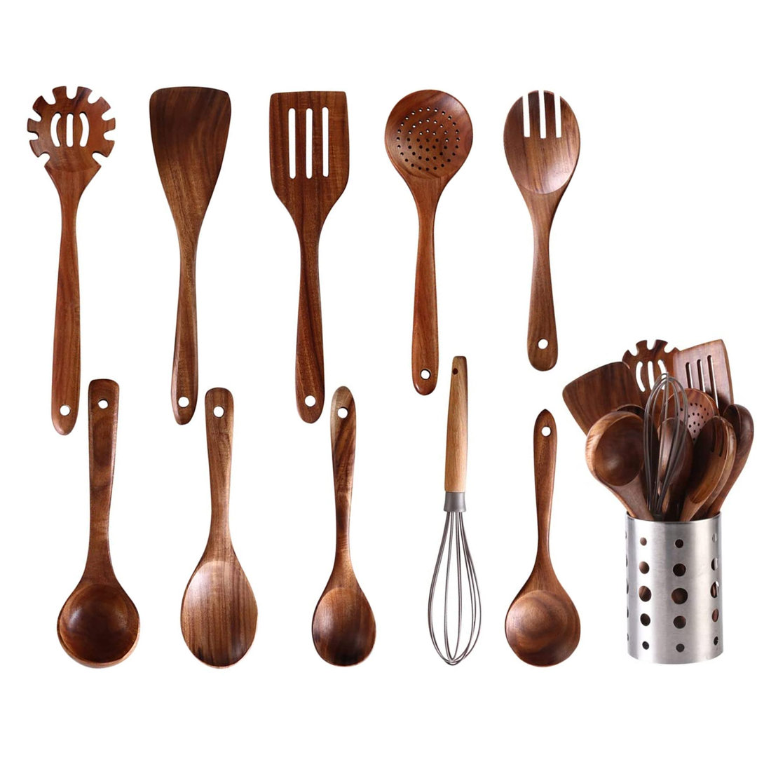 AIRPJ 11 Piece Cooking Utensil Set with Utensil Crock AIRPJ