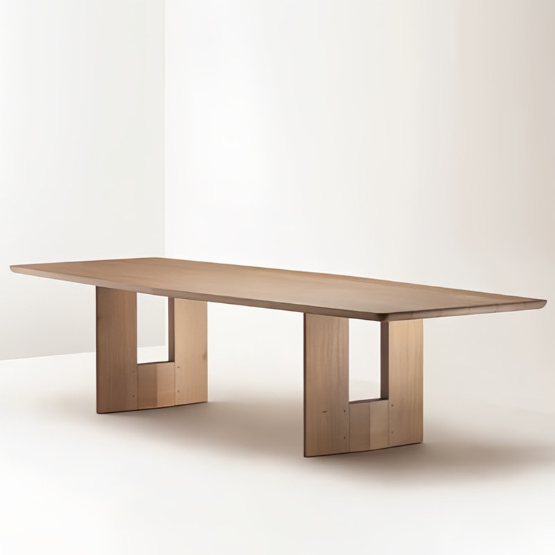 Shelitha Ash Solid Wood Dining Table, 29.52"H x 78.74"L x 31.49"W