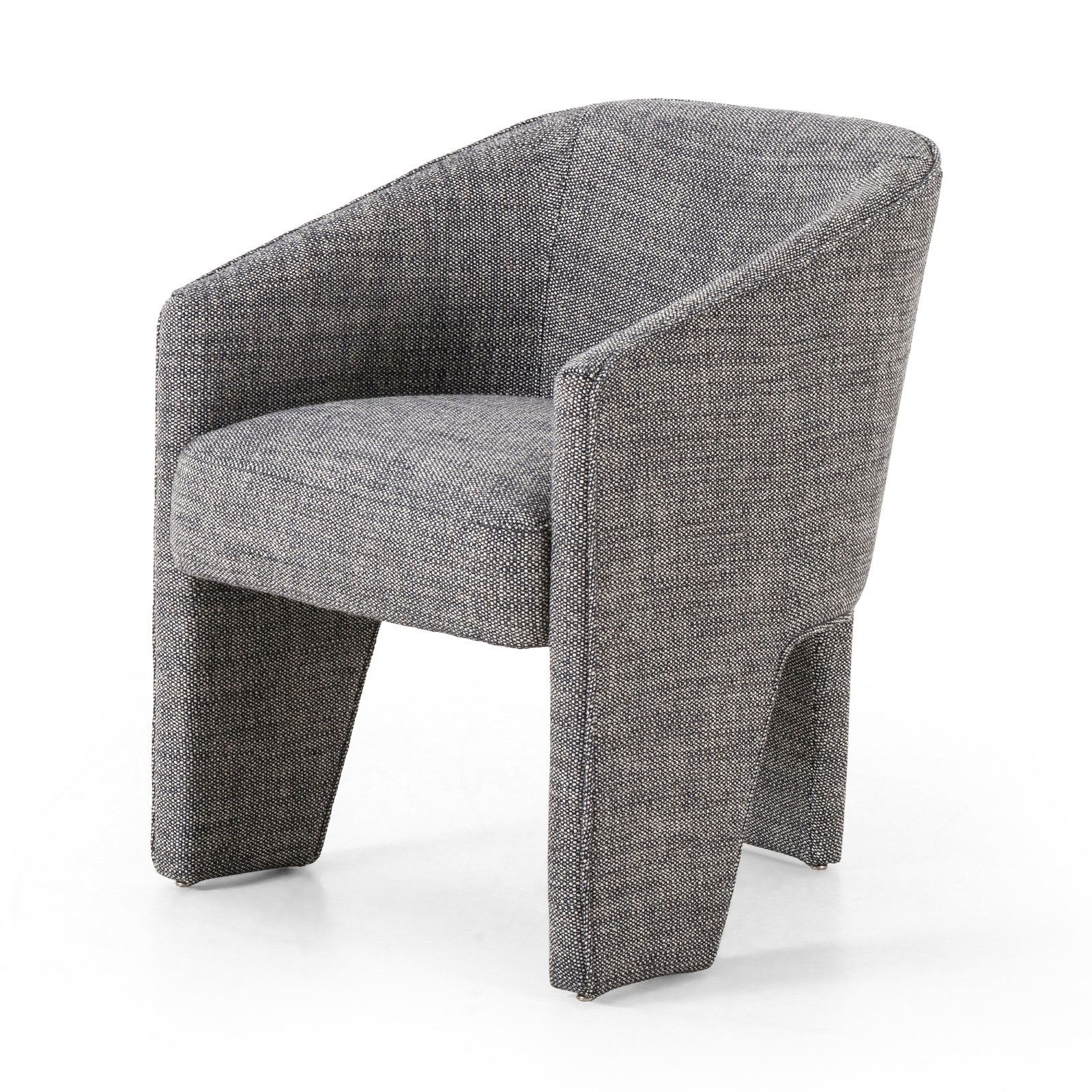 Tillison Genuine Leather Dining Armchair, Barron Smoke