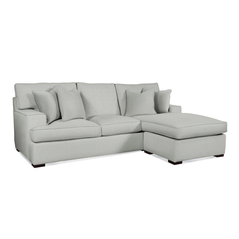 Sadie 97" Wide Reversible Sofa & Chaise with Ottoman, Java Finish, Elite Chocolate; 0321-72