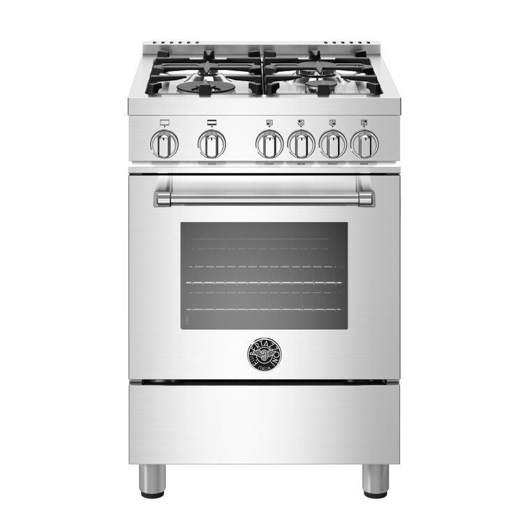 Bertazzoni 24" 2.4 Cubic Feet Smart Liquid Propane Free Standing Range with 4 Burners