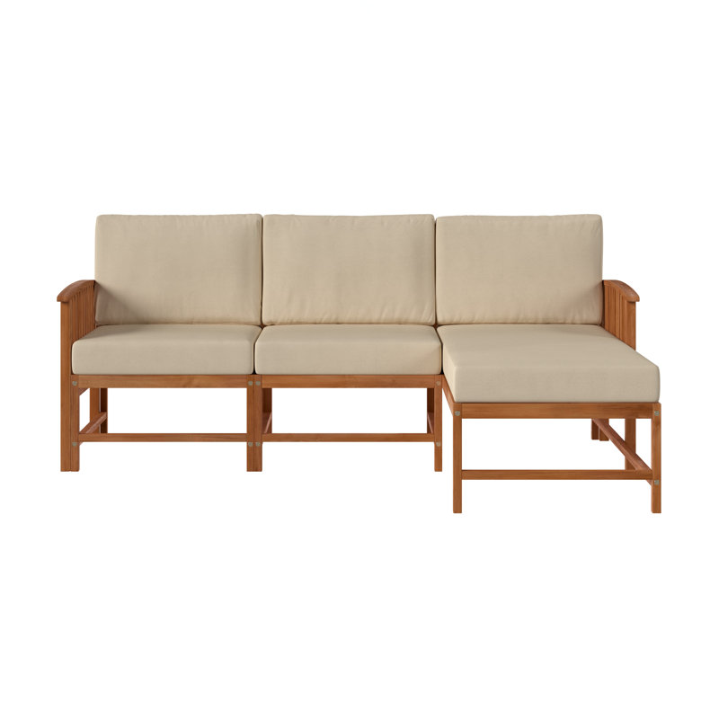 Riziki Acacia Outdoor Patio Sectional | Wayfair Canada