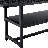 A 71 * 35.4 Inch Dining Table With A Tabletop Cleverly Pieced Together By Four Black Textured MDF Boards. There Is A 43.3 * 19.7 Storage Platform Below The Desktop. Very Suitable For Family Gatherings-1560936375