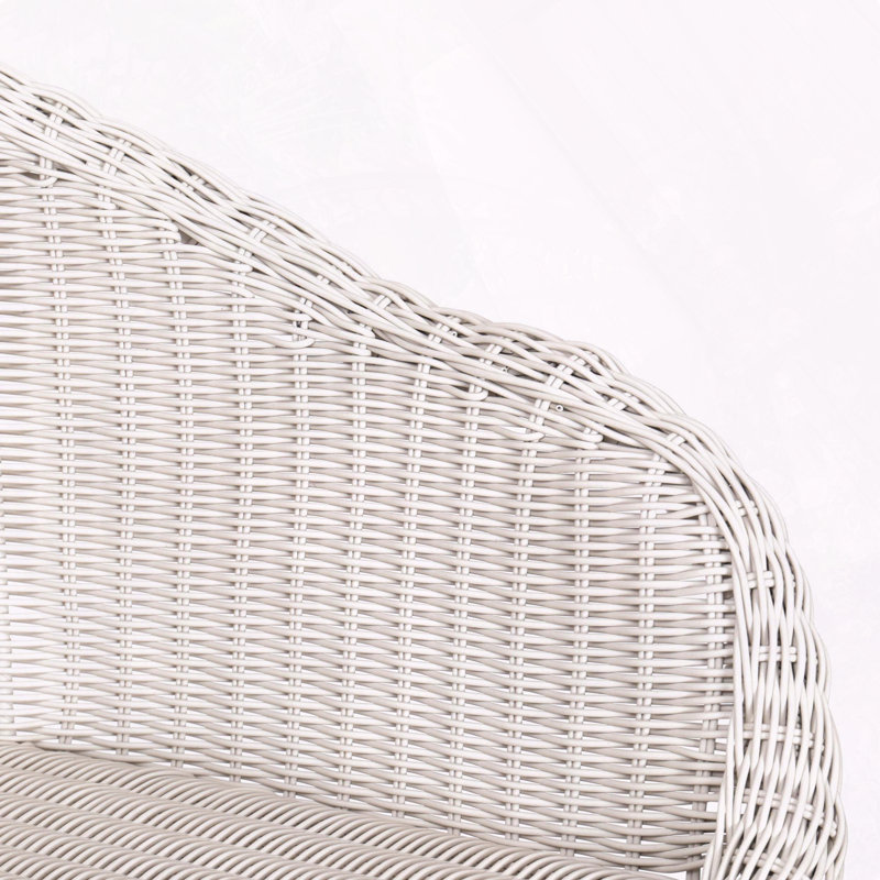 Tabouret de bar d'extérieur en osier, Gris clair