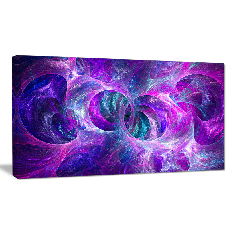 «Snow Purple Fractal», impression sur toile tendue, H 16 po x l 32 po x P 1 po