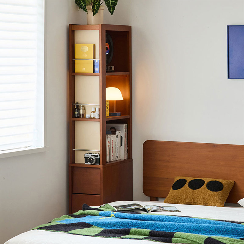 Walnut Modern Solid wood Standard Bookcase