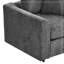 Causeuse en chenille avec structure en bois et coussin décoratif-1085424935