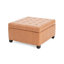 Brun avec couvercle de rangement confortable, attrait généreux et contemporain