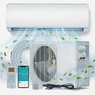 23000 BTU Mini Split AC & Heat Pump, Cools/Heats Up to 1500 Sq.Ft, 230v