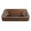 17" Rectangle Skirted Vessel Hammered Copper Sink