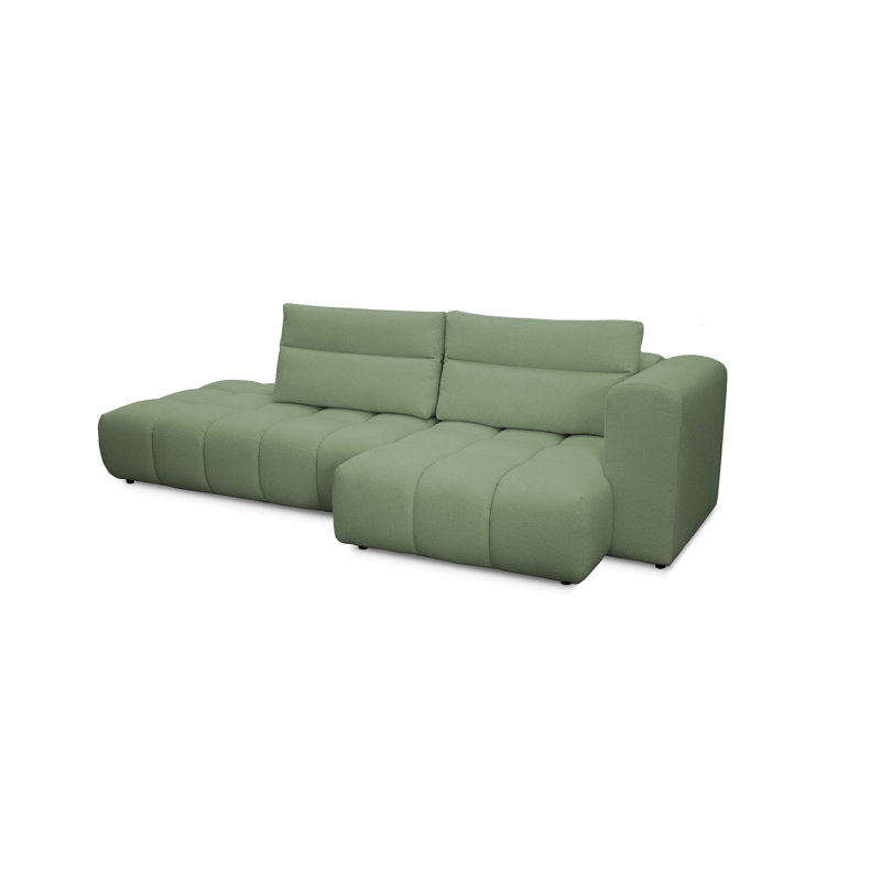4 Seater Sofa & Chaise, Right Hand Facing, Green