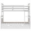 Lit superposé avec échelle, deux tiroirs de rangement, garde-corps de sécurité, simple sur double, H 63,00 po x l 77,10 po x L 78,70 po-956764429
