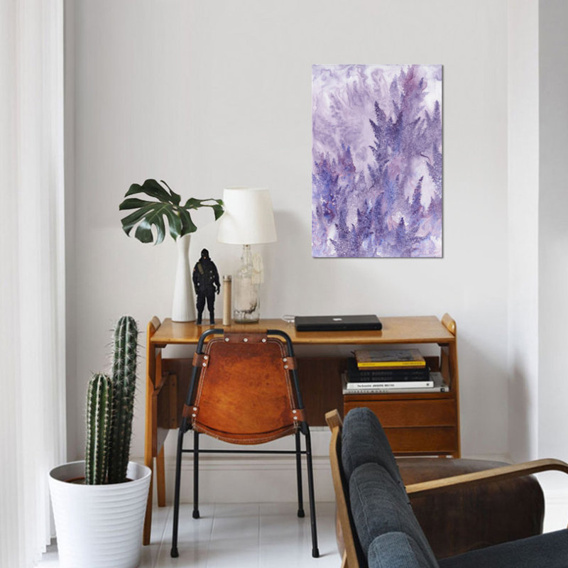 « recréant luxuriant », impression sur toile, H 26 po x l 18 po x P 1,5 po, Pas de tapis, Toile tendue