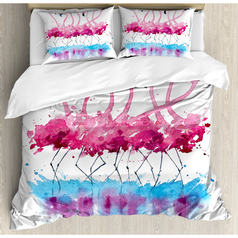 Animal Coastal Polyester Duvet Cover, Queen
