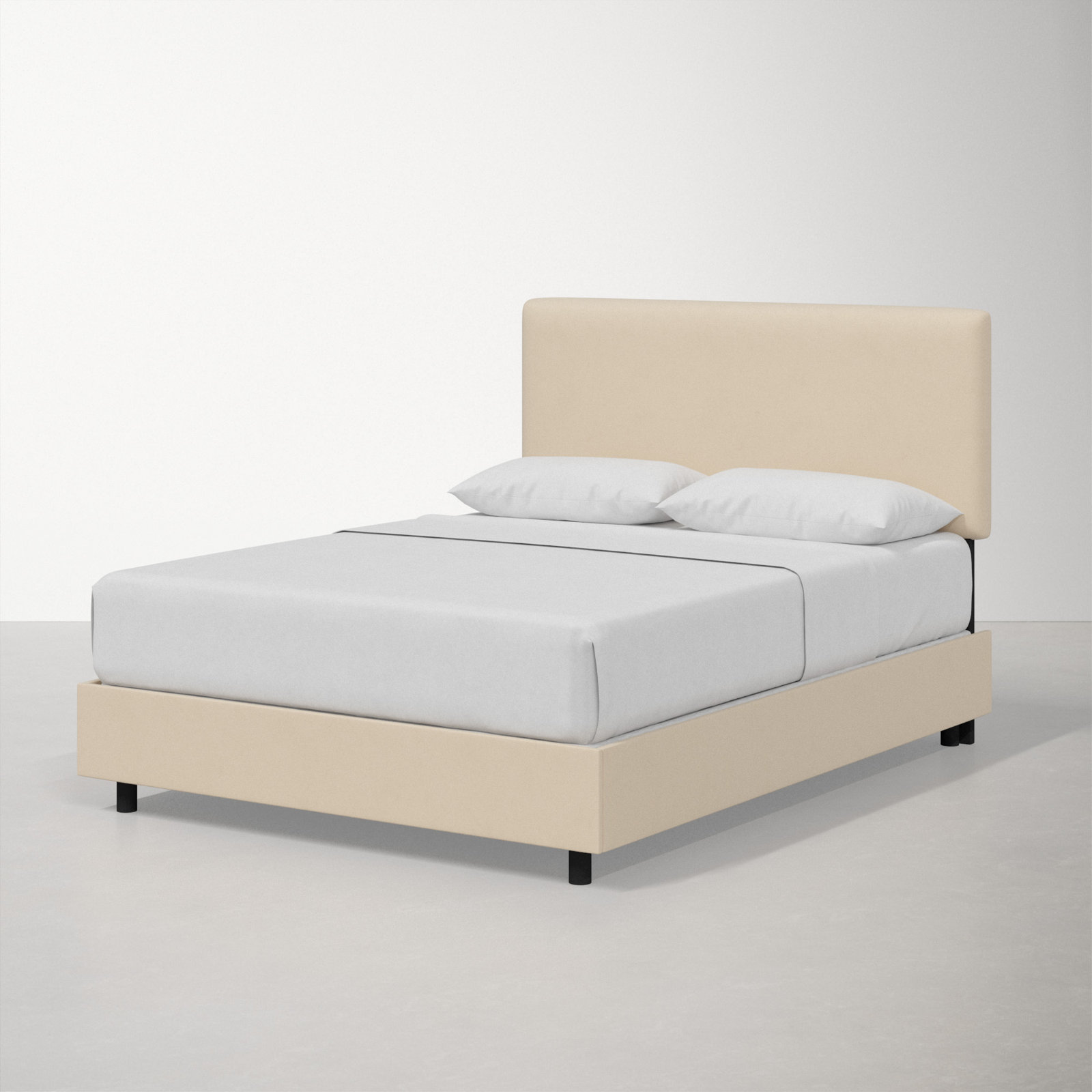 Pyburn Platform Bed, Twin, Classic Pearl Performance Velvet