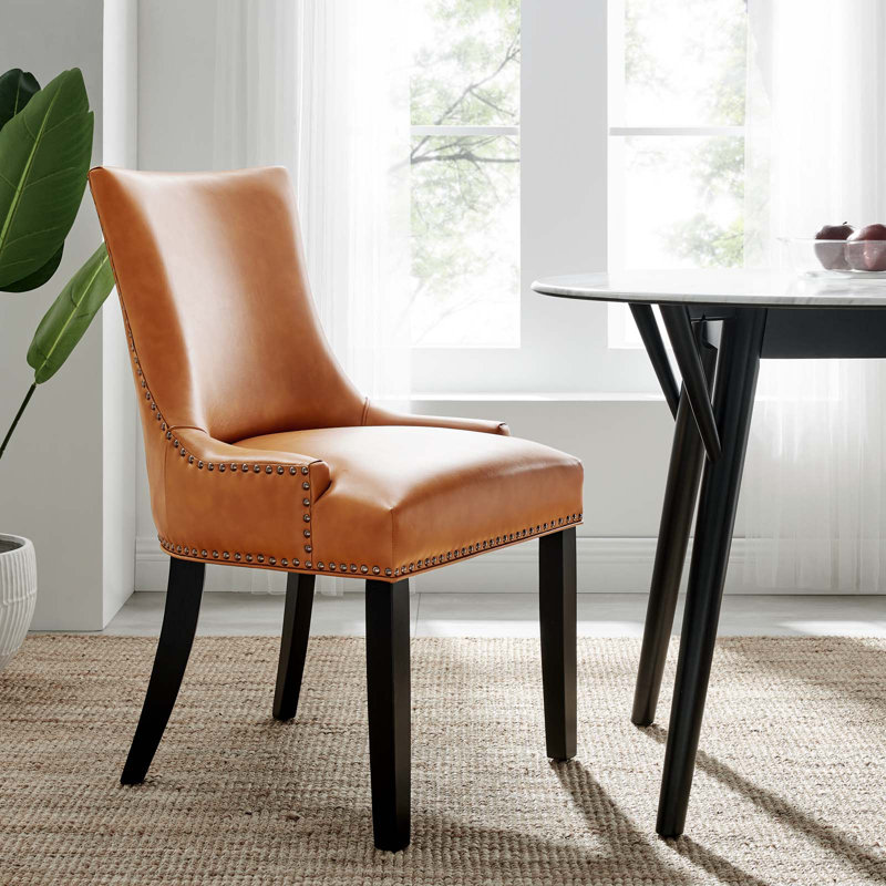 Chaise en cuir Marquis, Brun clair, 1
