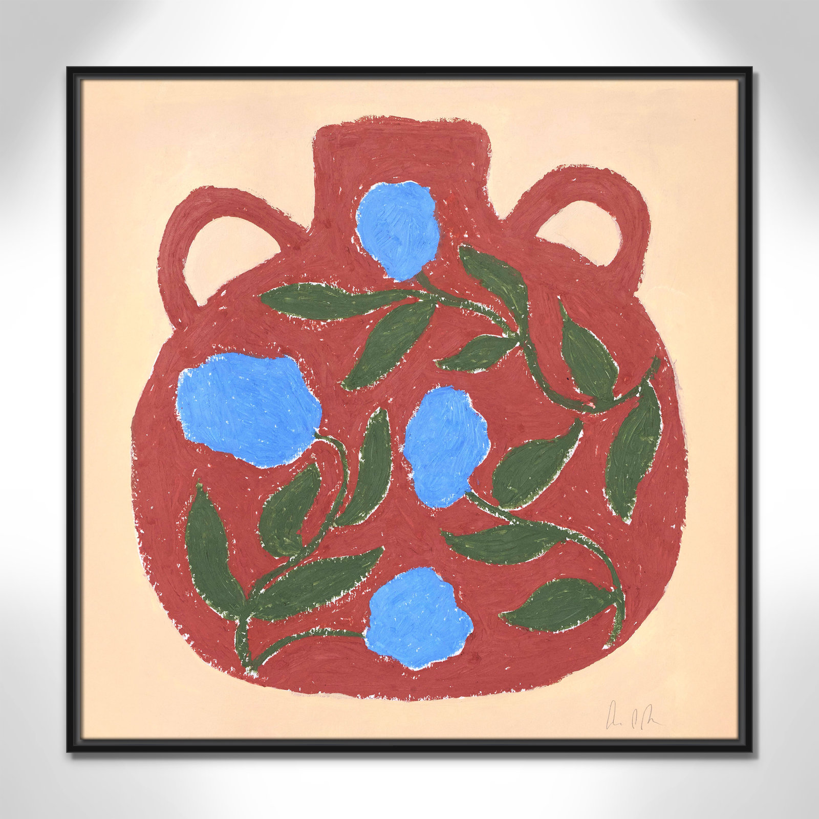 Vase No. 04 Print by Camilla Bergqvist, 31.5" H x 31.5" W, Black