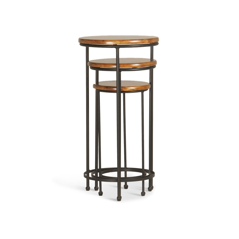 Solid Wood Nesting End Table