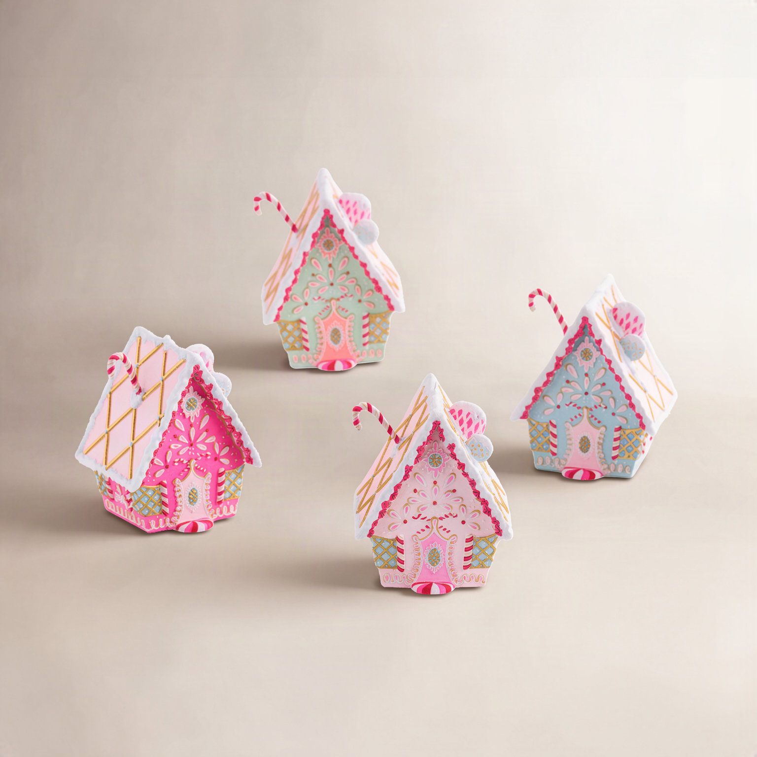Hanging Figurine Ornament, 5" H x 2.25" W x 3.5" D, Hot Pink