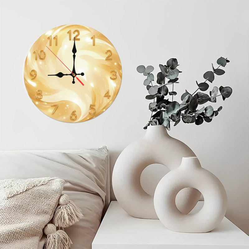 Cadran doré avec lumière tourbillonnante