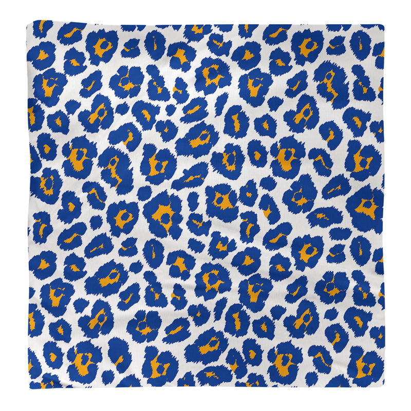 Serviette de table en coton LA throwback, 10 po x 10 po, Blanc / or / bleu