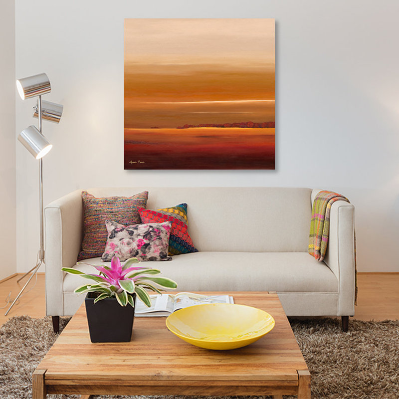 Sundown III par Hans Paus - Estampe numérique sur toile tendue avec châssis, H 12 po x l 12 po x P 0,75 po, Toile tendue