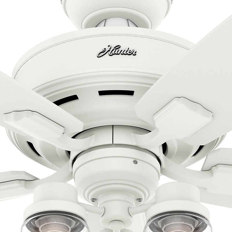 Bennett 52" Matte White Ceiling Fan with LED Lights and Remote