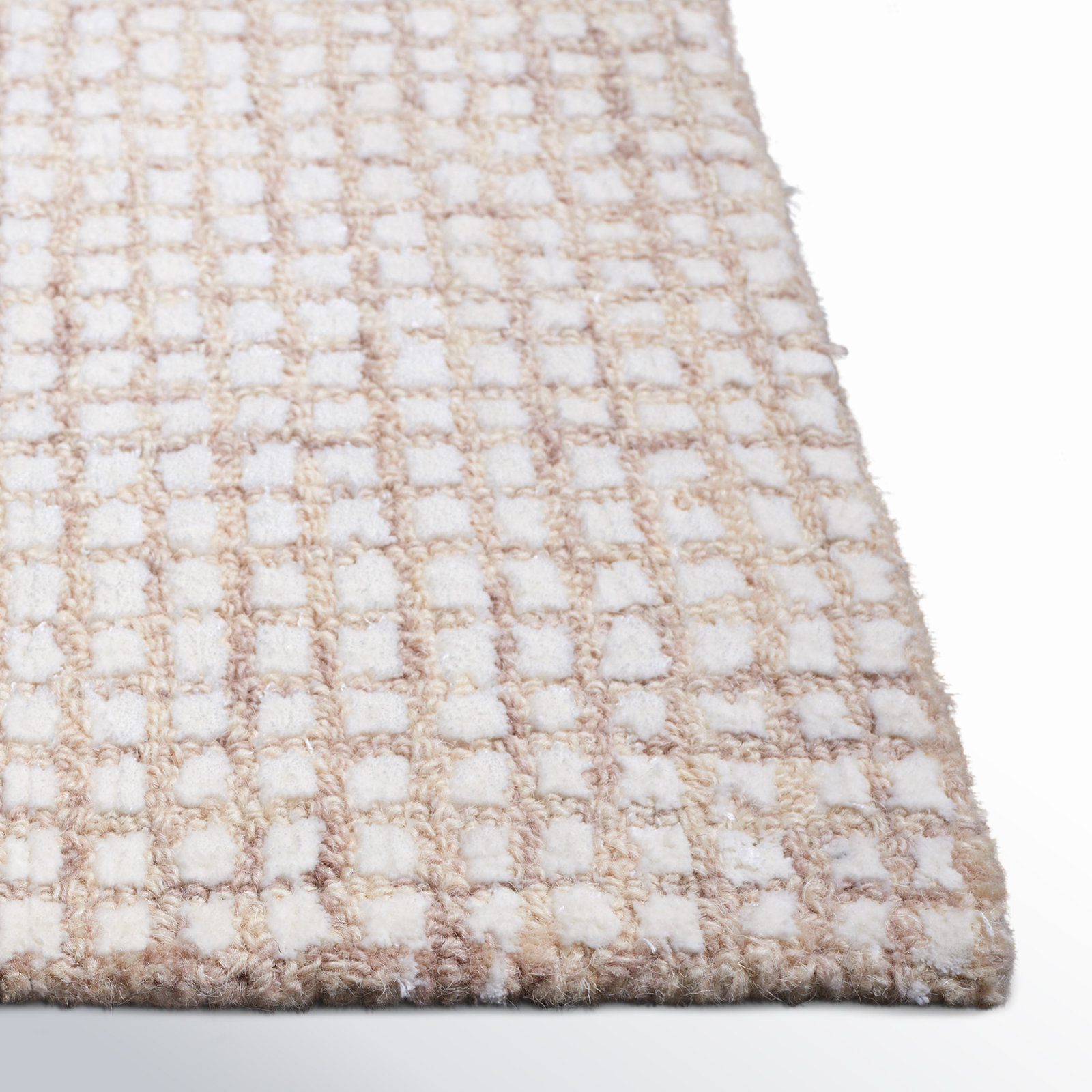 Rowe Ivory Beige Hand-Tufted Rug, Rectangle 4' x 6'