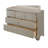 1Pc Modern Glam Style Champagne Finish Glam Seven Drawer Dresser Embossed Crocodile Pattern Wooden Bedroom Furniture