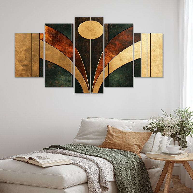 Nyauna - Art mural abstrait art déco - Art mural moderne sur toile