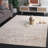 Ebony 927 Hand Tufted Wool/Cotton Abstract Rug in Light Brown/Ivory-108597890