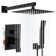 Wall Mounted Shower Head System 12 Inch Stainless Steel Square Rainfull Shower Combo with Valve