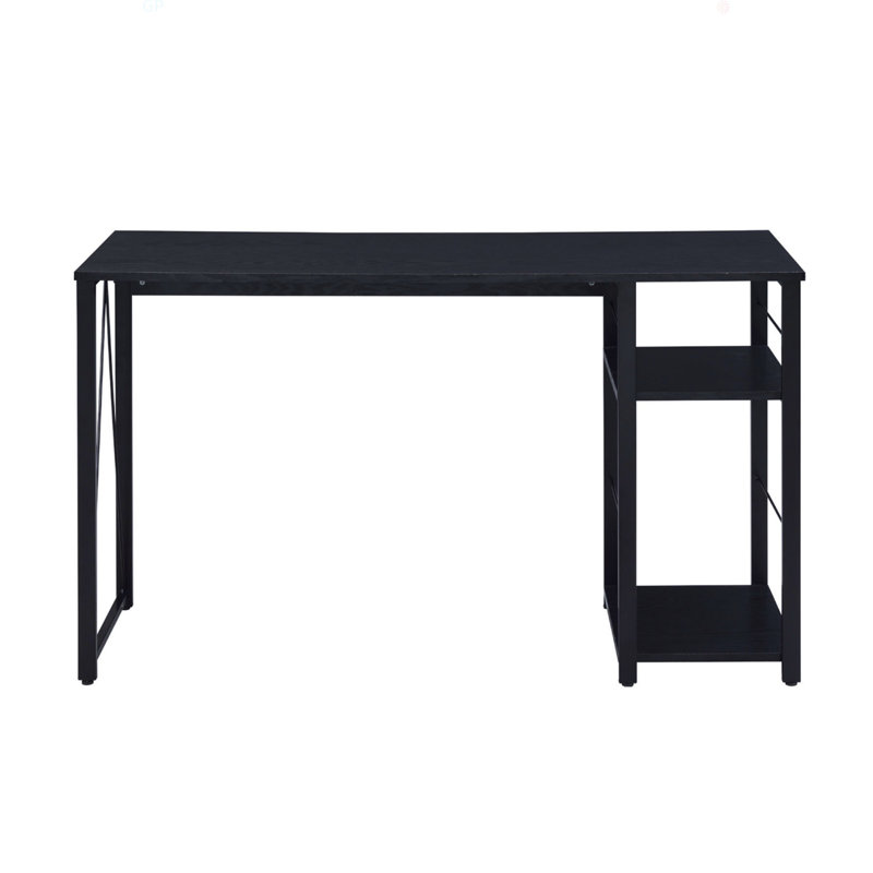 Rectangular Writing Desk With 2 Tier Shelf