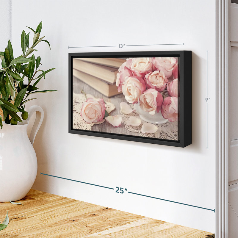 " Novels And Roses Canvas Print ", 9" H x 13" W