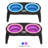 PETMAKER Elevated Cat and Dog Food Bowls with Non-Slip Stand - Removable and Collapsible Silicone Feeder for Food and Water - 16-Ounces Each (Pink)-27163364