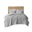 Ensemble de literie luxueux en fausse fourrure grise, confort moelleux en polyester pour la maison