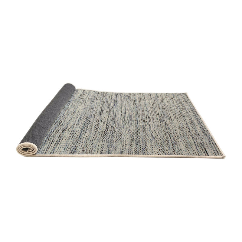 Tapis gris/zone noire contemporaine, Rond 7 pi