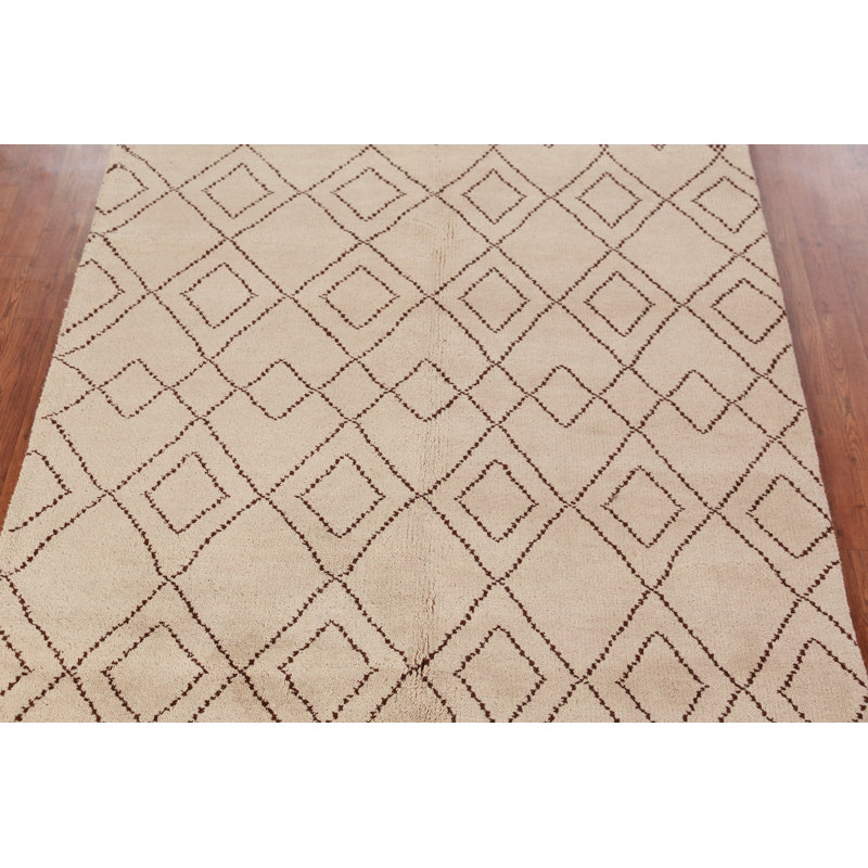 Tapis oriental à motif treillis marocain 5 x 8