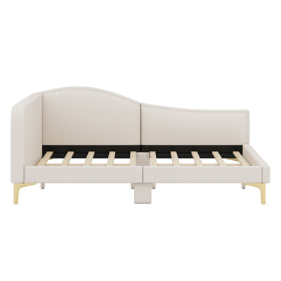 Upholstered Daybed With Headboard And Armrest
