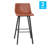 Brandy Upholstered Faux Leather Counter Stool with Iron Frame-88697087