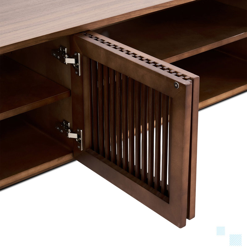 Meuble télé moderne et minimaliste flottant en bois, convenant au salon et à la chambre à coucher