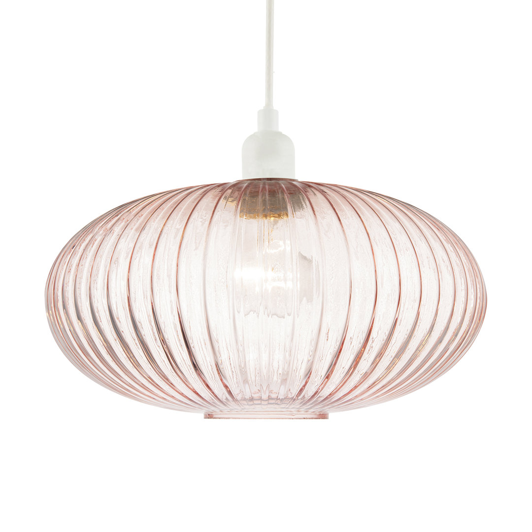 17cm H Glass Oval Pendant Shade ( No Direct Attachment Method )