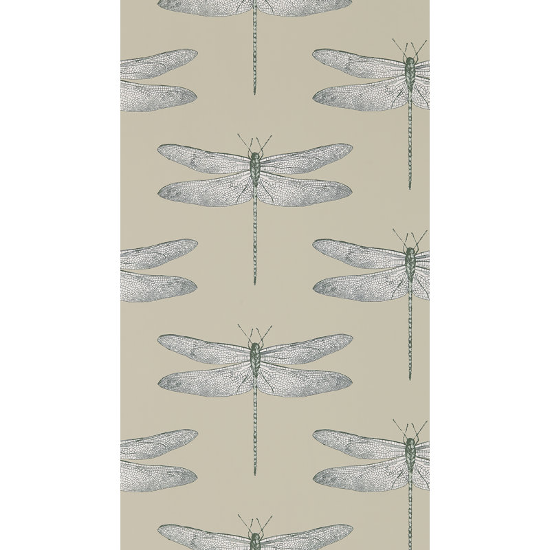 Demoiselle Wallpaper, Jute/Slate