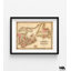 Nouveau-Brunswick et Terre-Neuve, reproduction de carte antique du Canada en 1862, art mural chalet rustique canadien, affiche canadienne, décor de bureau
