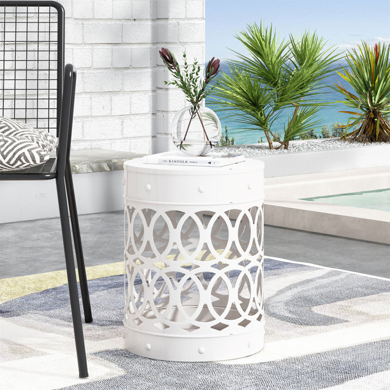 Table d'appoint Asbel, Blanc, 1