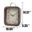 Grande horloge de bureau carrée en métal